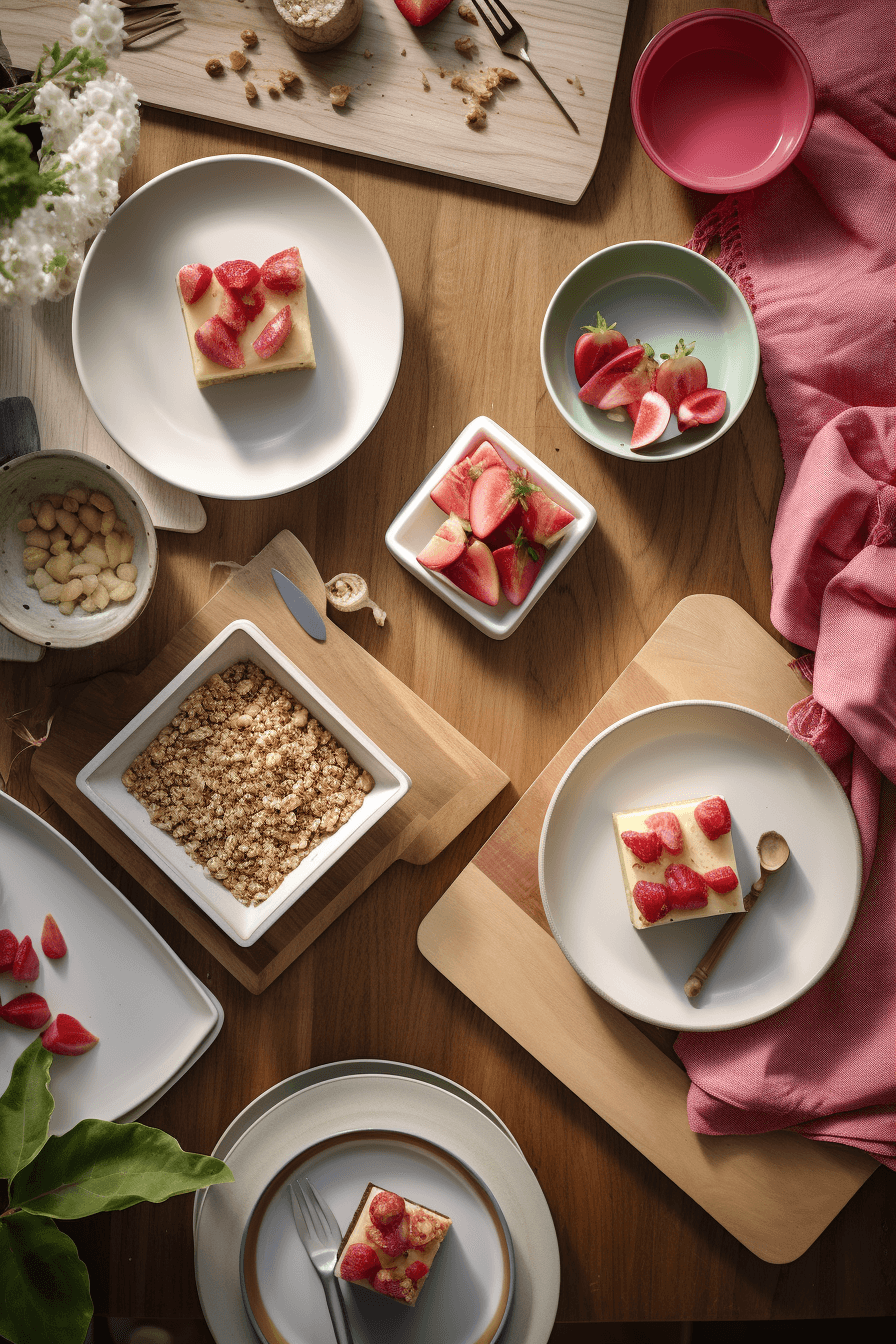 rhubarb squares