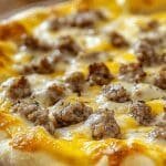 sausage gravy crescent roll breakfast pizza 2.png