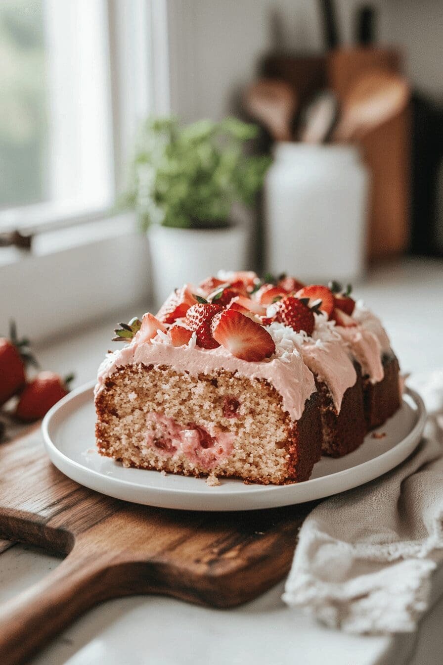 strawberry italian cream pound cake