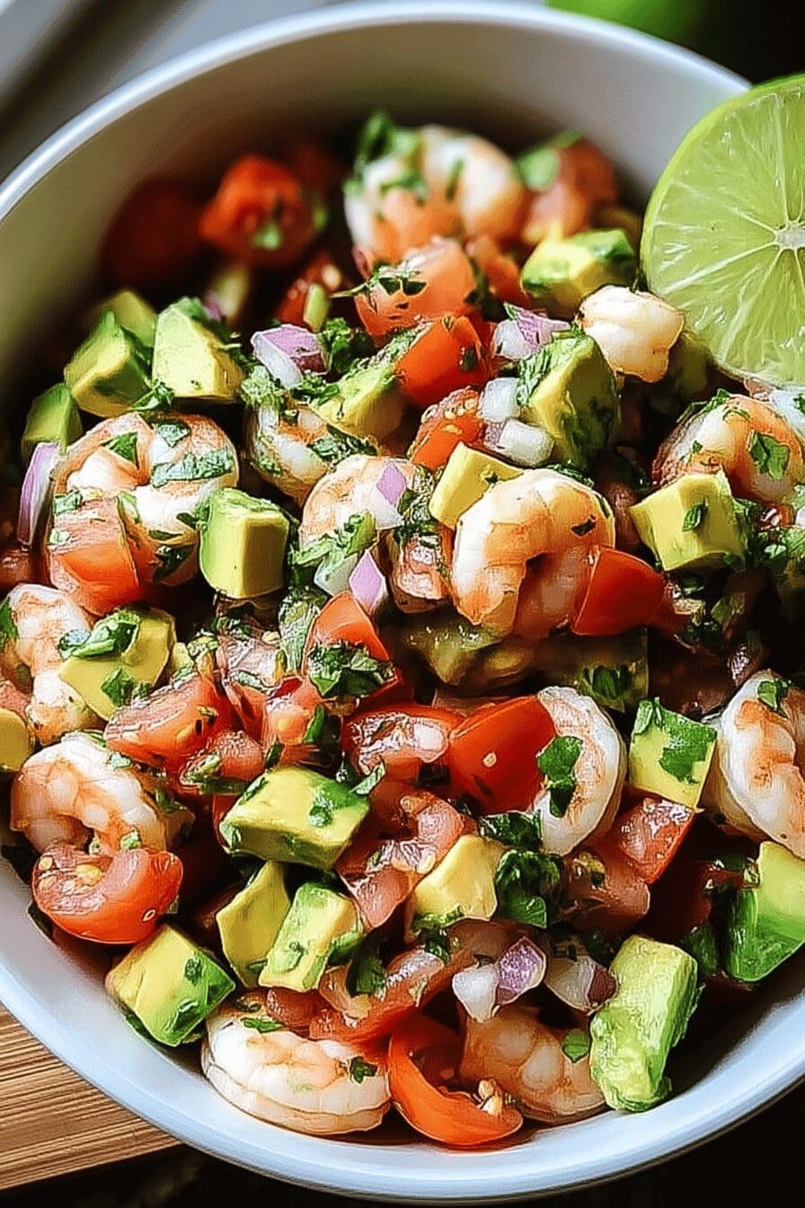 avocado salsa shrimp salad
