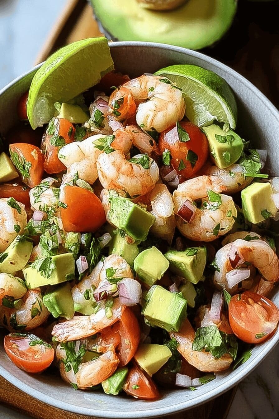 avocado salsa shrimp salad