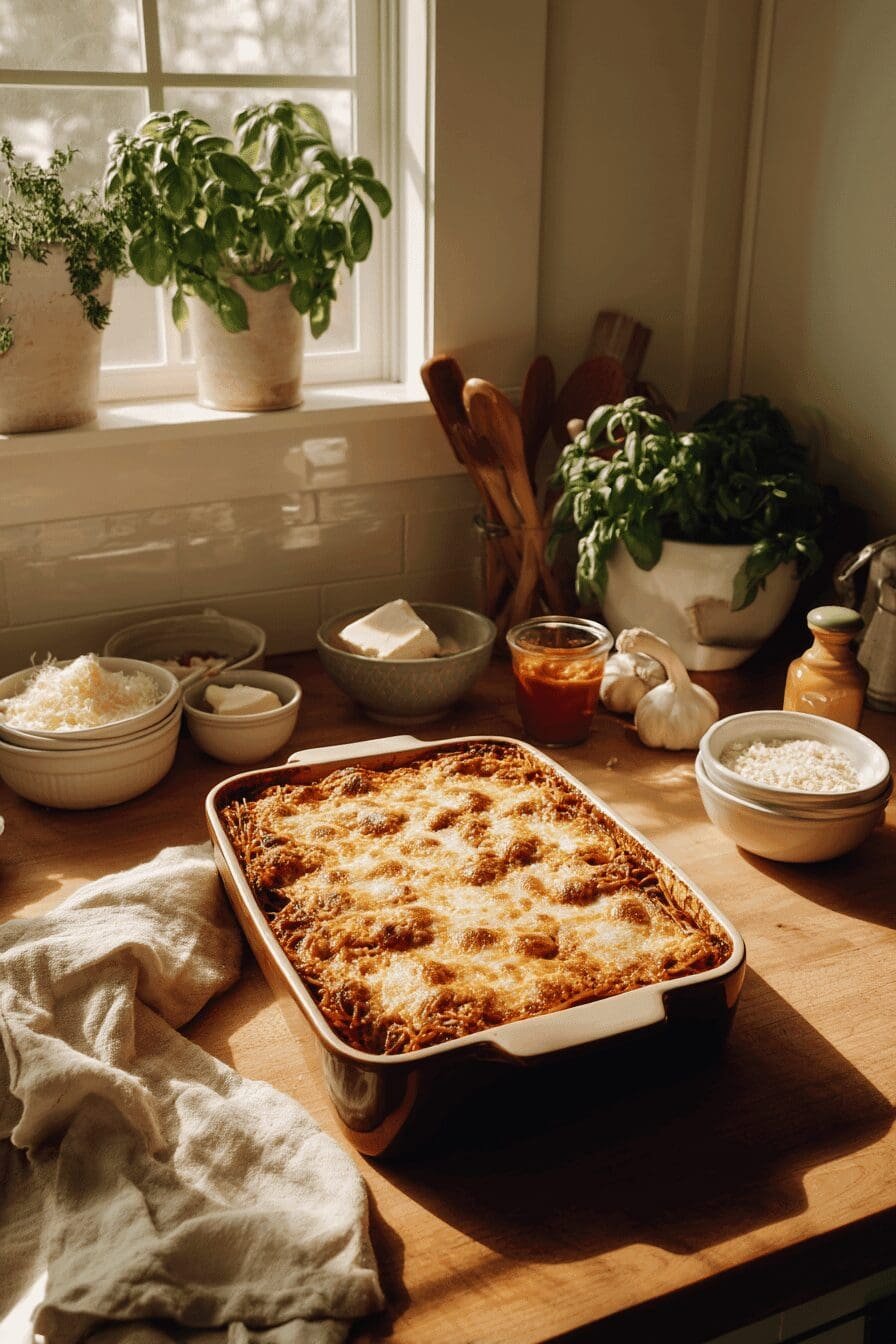 baked cream cheese spaghetti