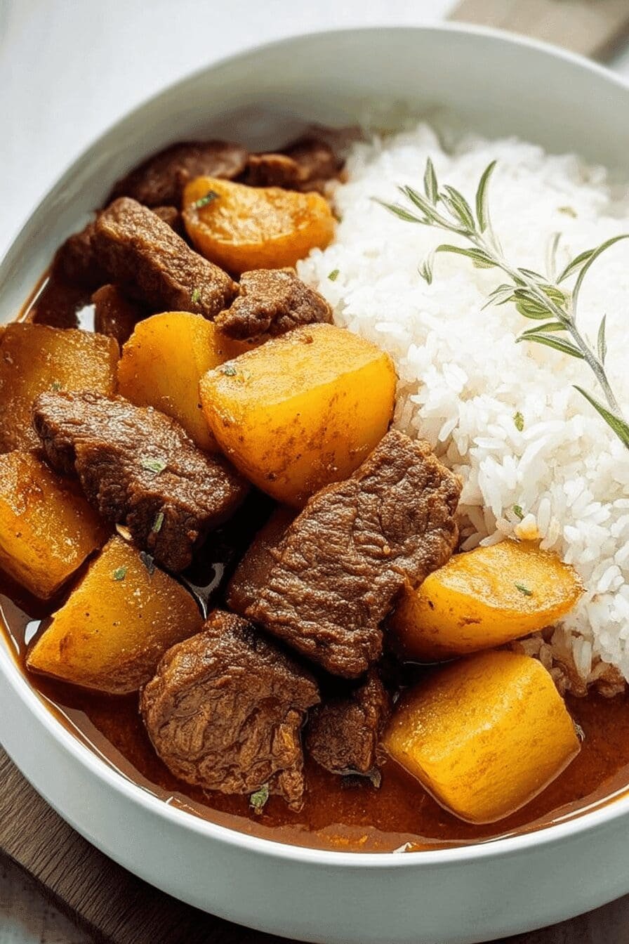 carne con papas