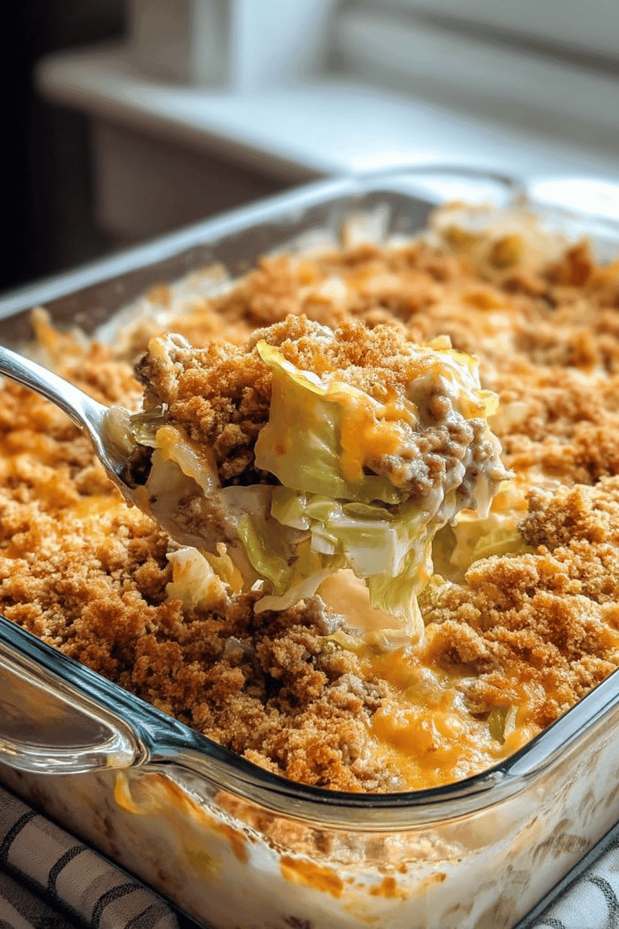 cheesy cabbage casserole