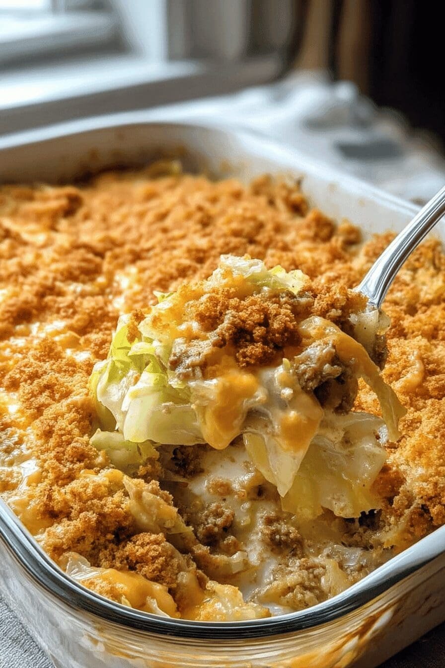 cheesy cabbage casserole