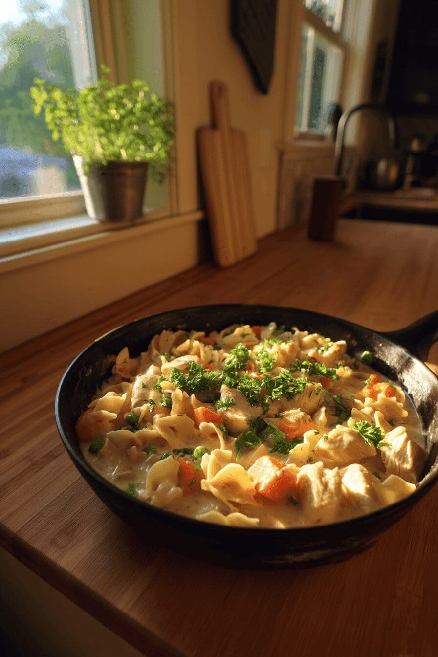 chicken pot pie pasta