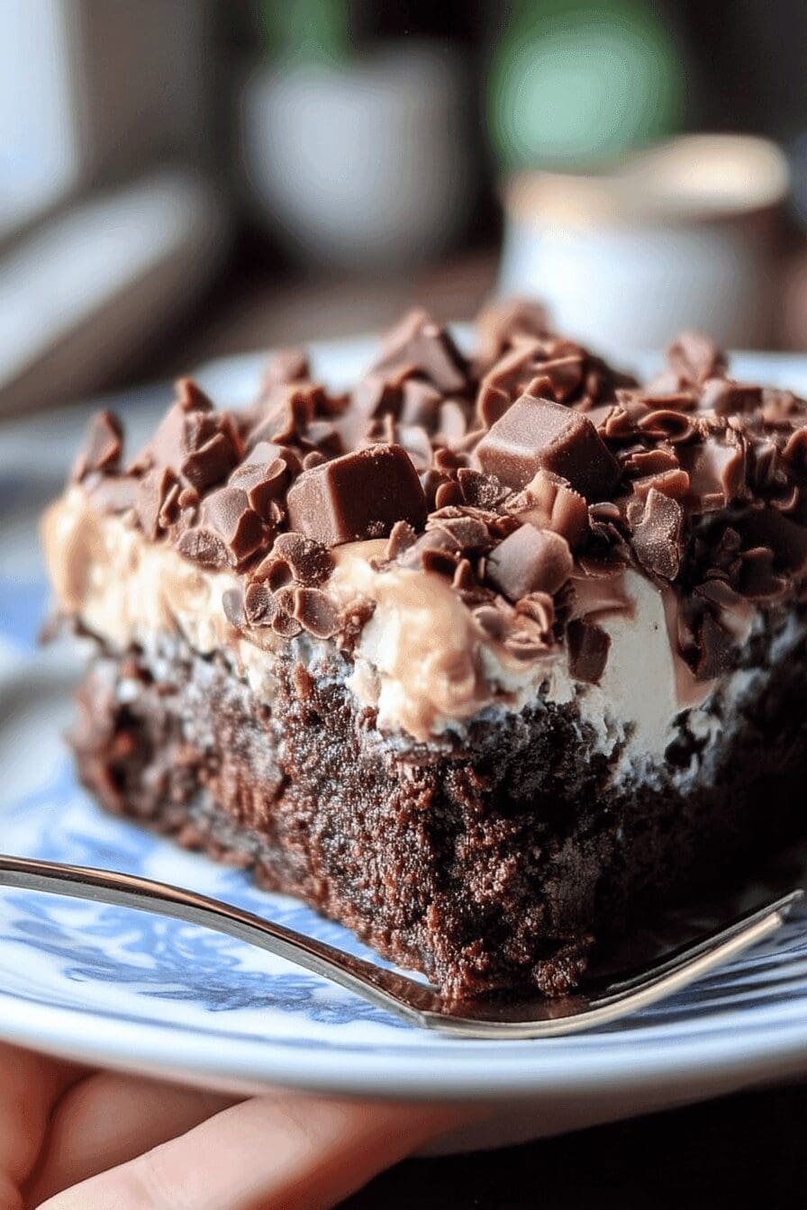 chocolate peanut butter poke cake