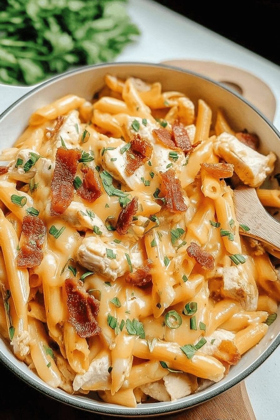 crack chicken penne