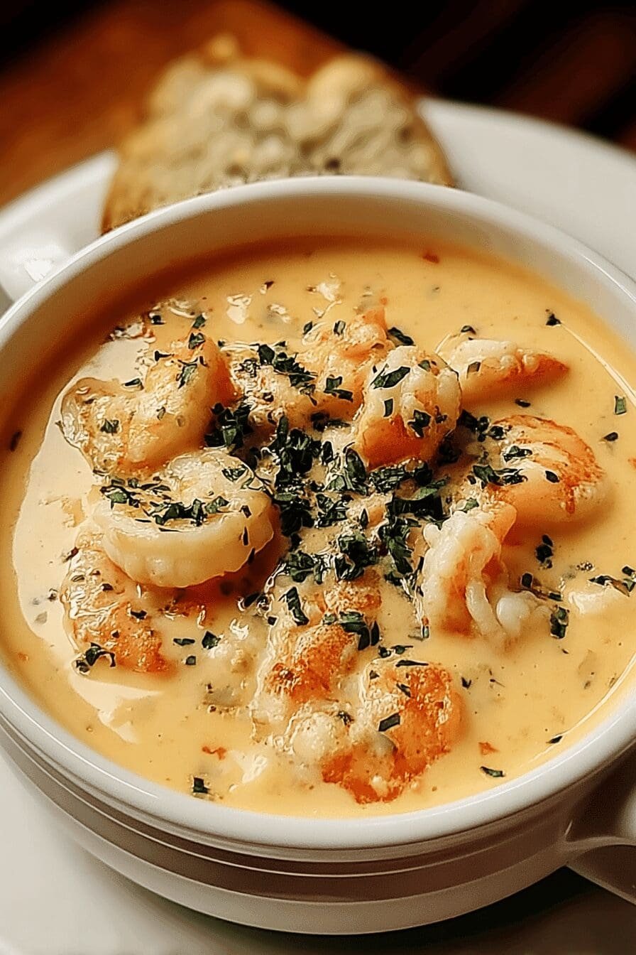 creamy crab and shrimp seafood bisque