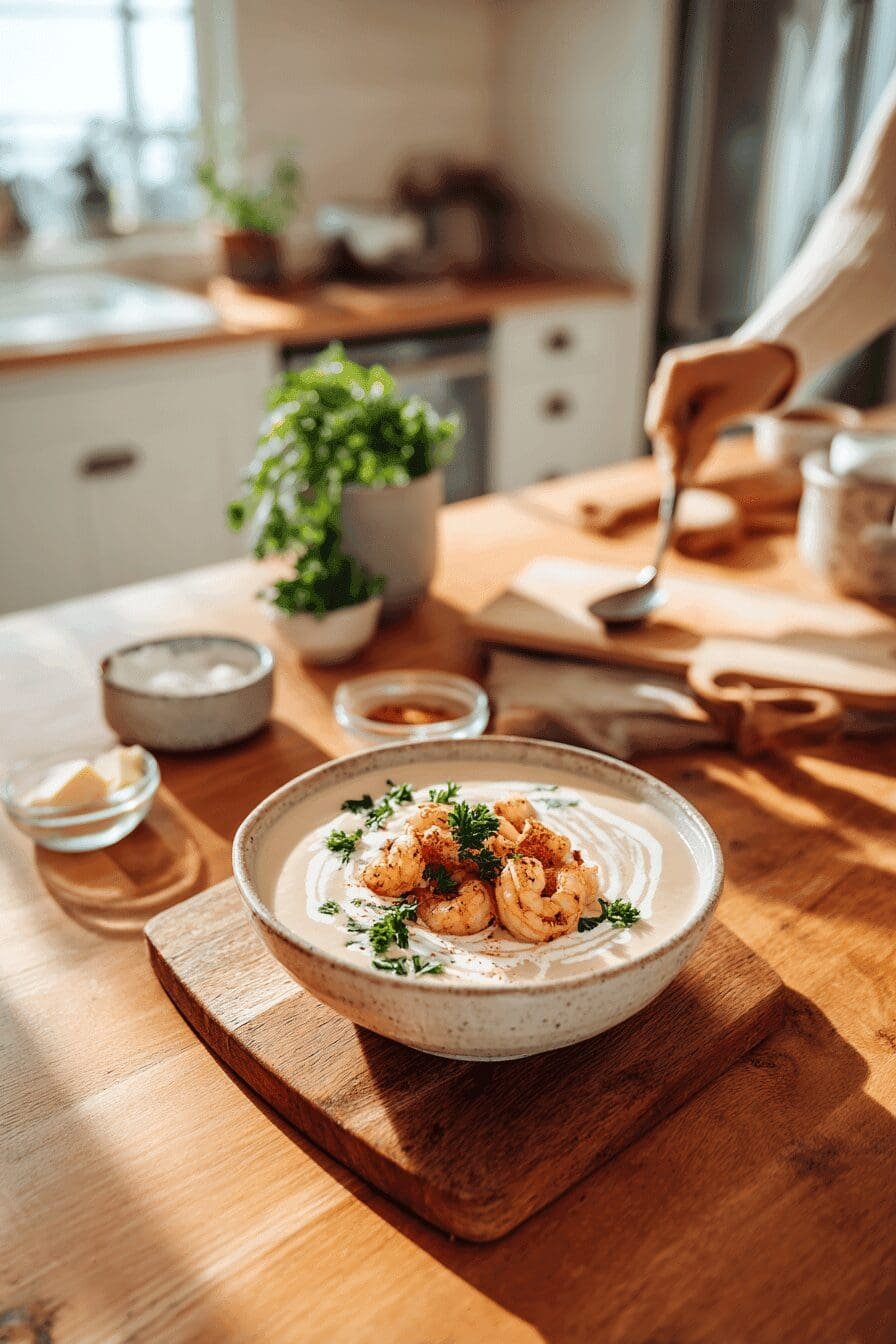 creamy crab and shrimp seafood bisque