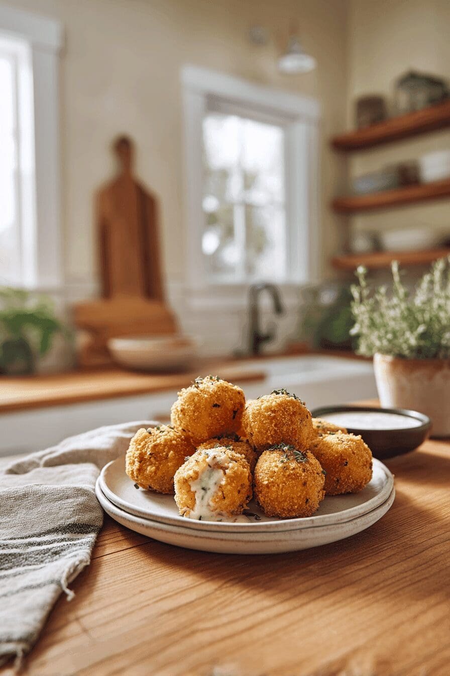 fried pickle ranch cheese bombs