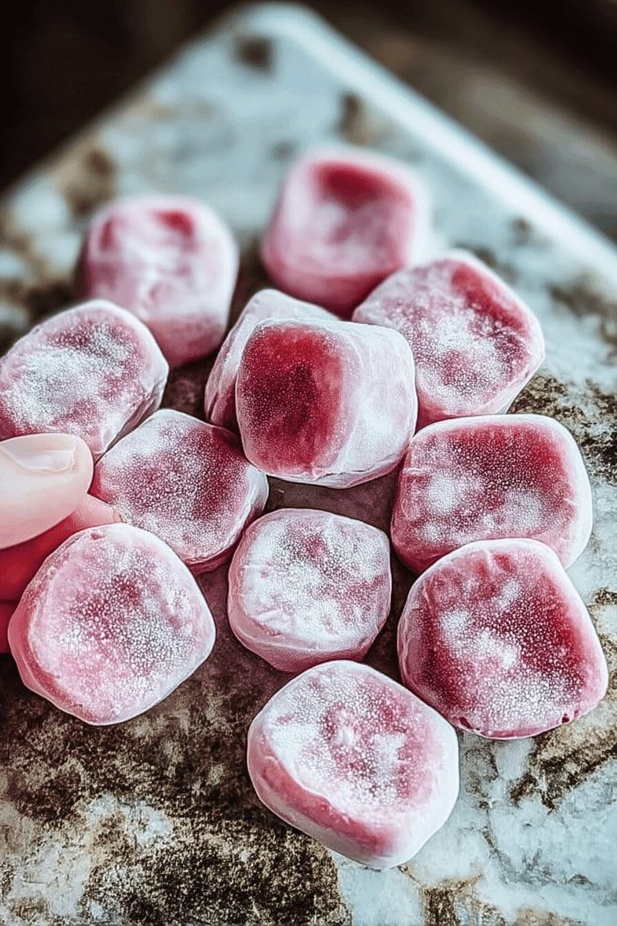 frozen rhubarb yogurt bites
