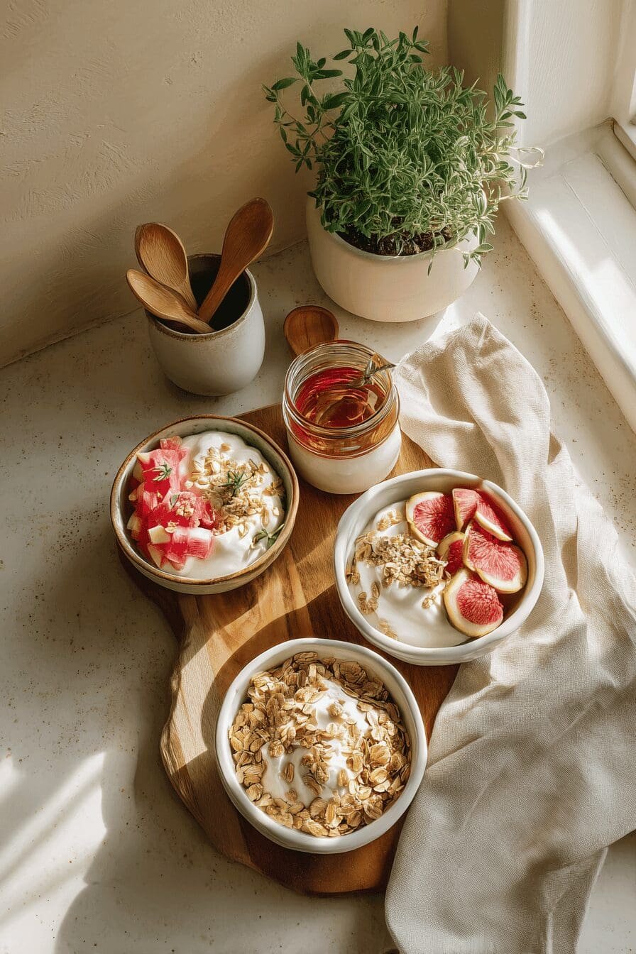 frozen rhubarb yogurt bites