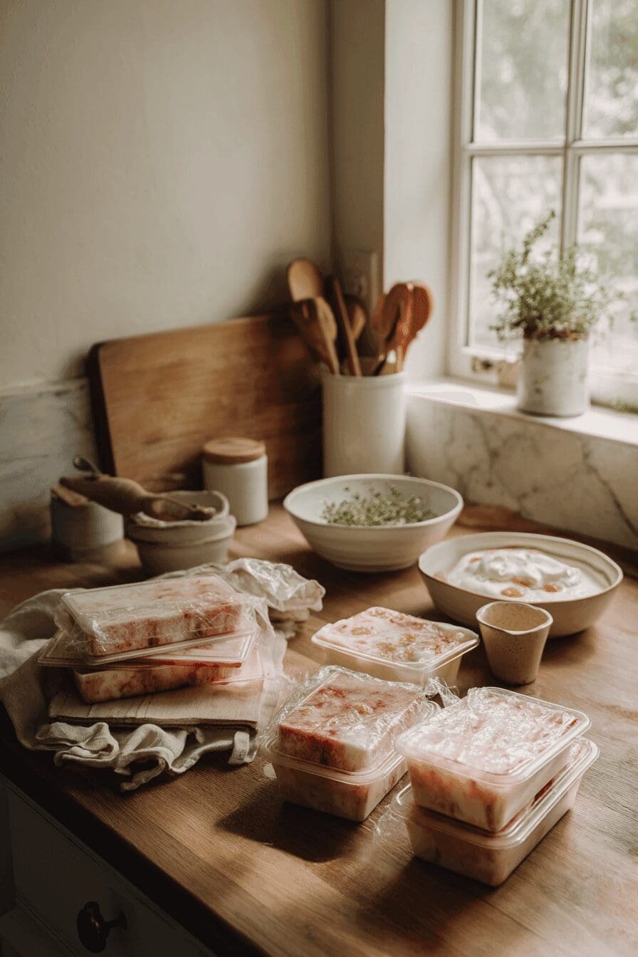 frozen rhubarb yogurt bites