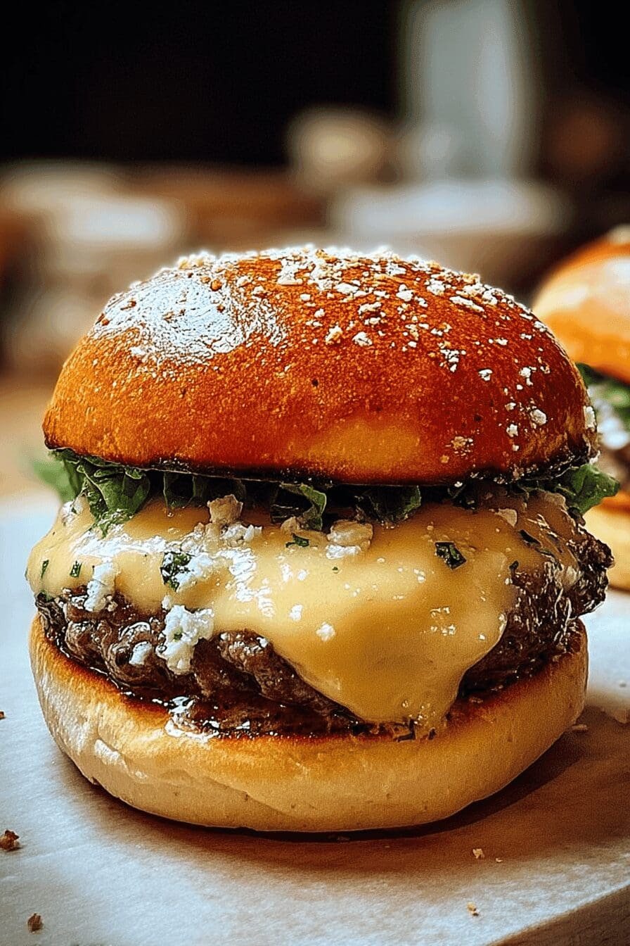 garlic parmesan cheeseburgers