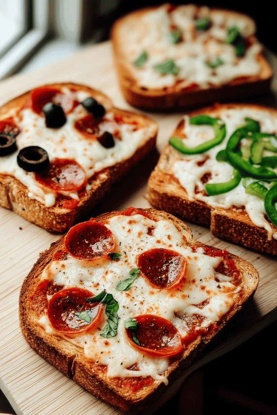 garlic toast pizzas