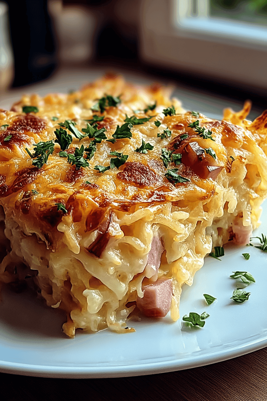 ham and cheese hash brown casserole