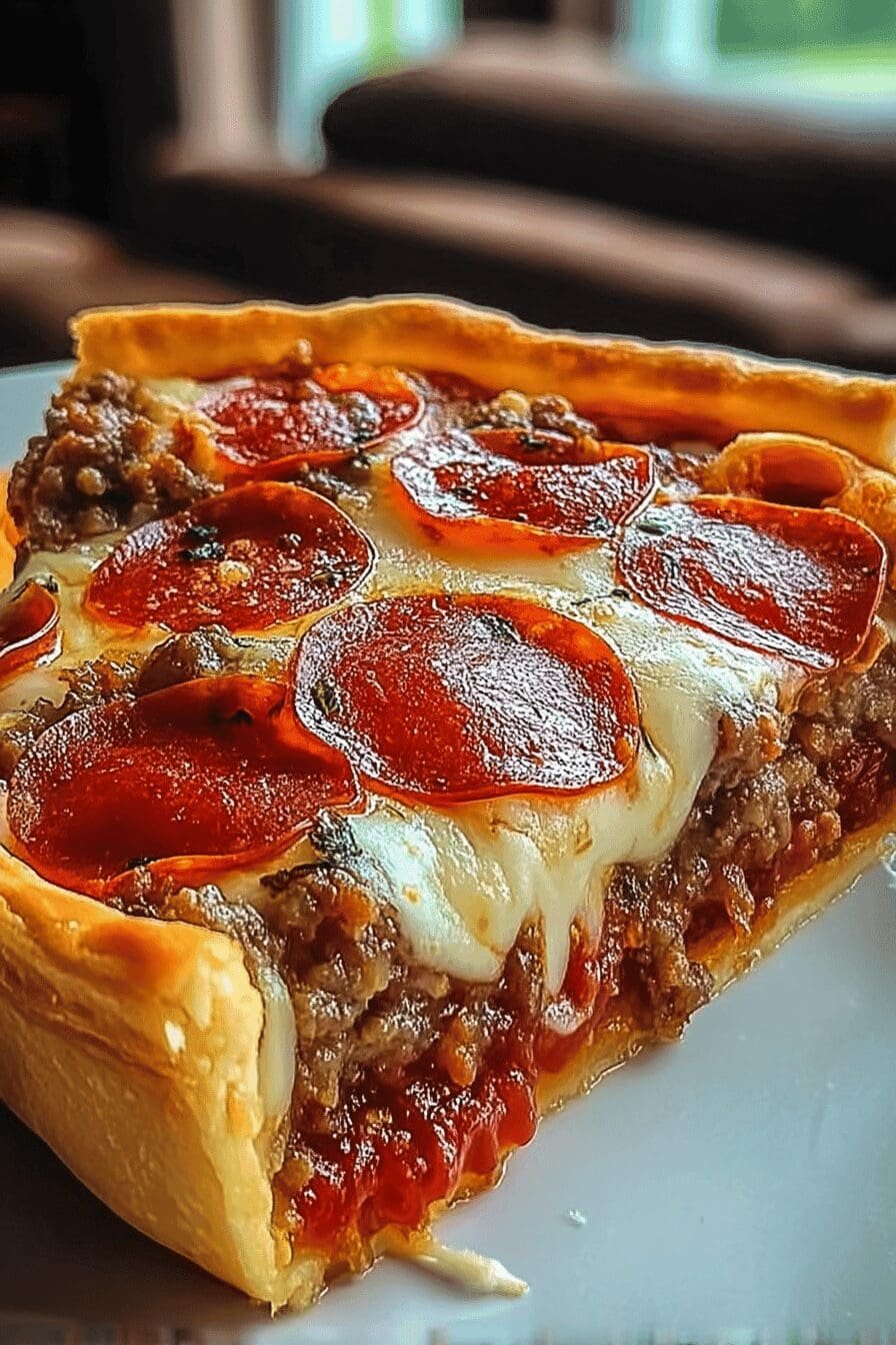 hamburger sausage pepperoni pie