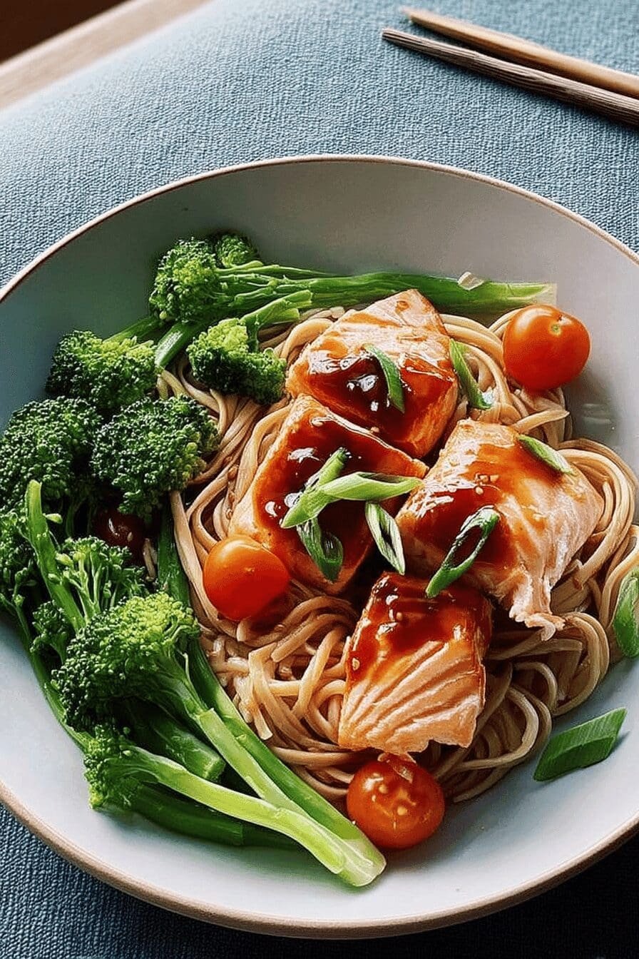 hoisin salmon noodles