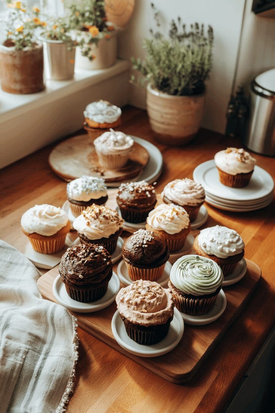 honey peach cream cheese cupcakes