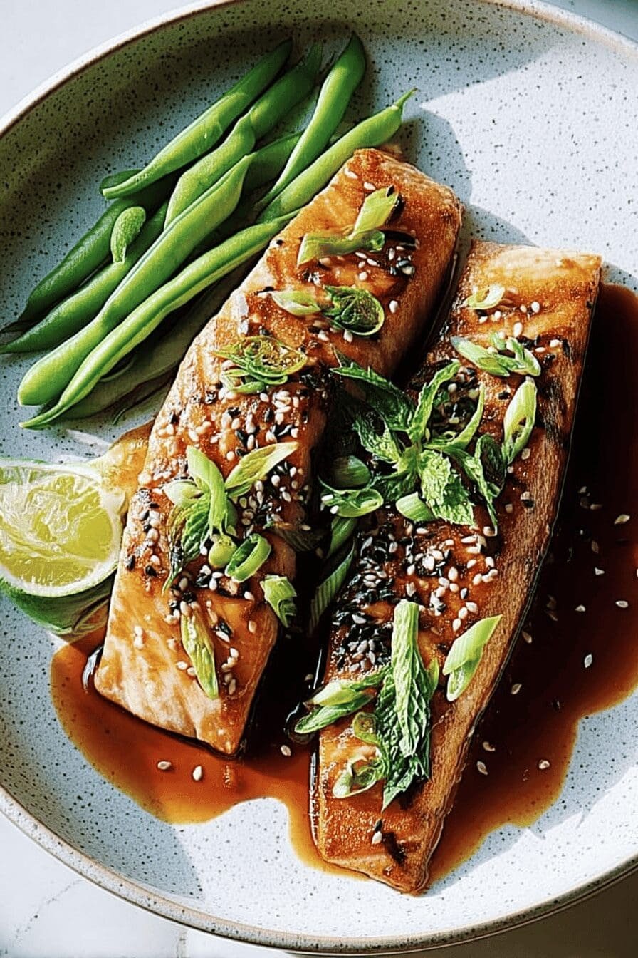 honey soy glazed trout