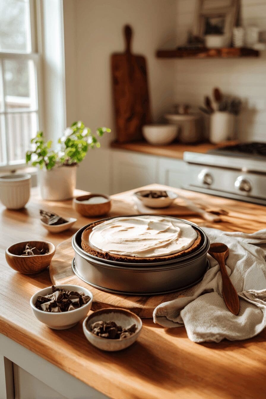 mint chocolate cheesecake cake