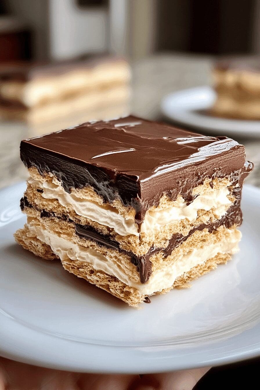 no bake chocolate eclair cake