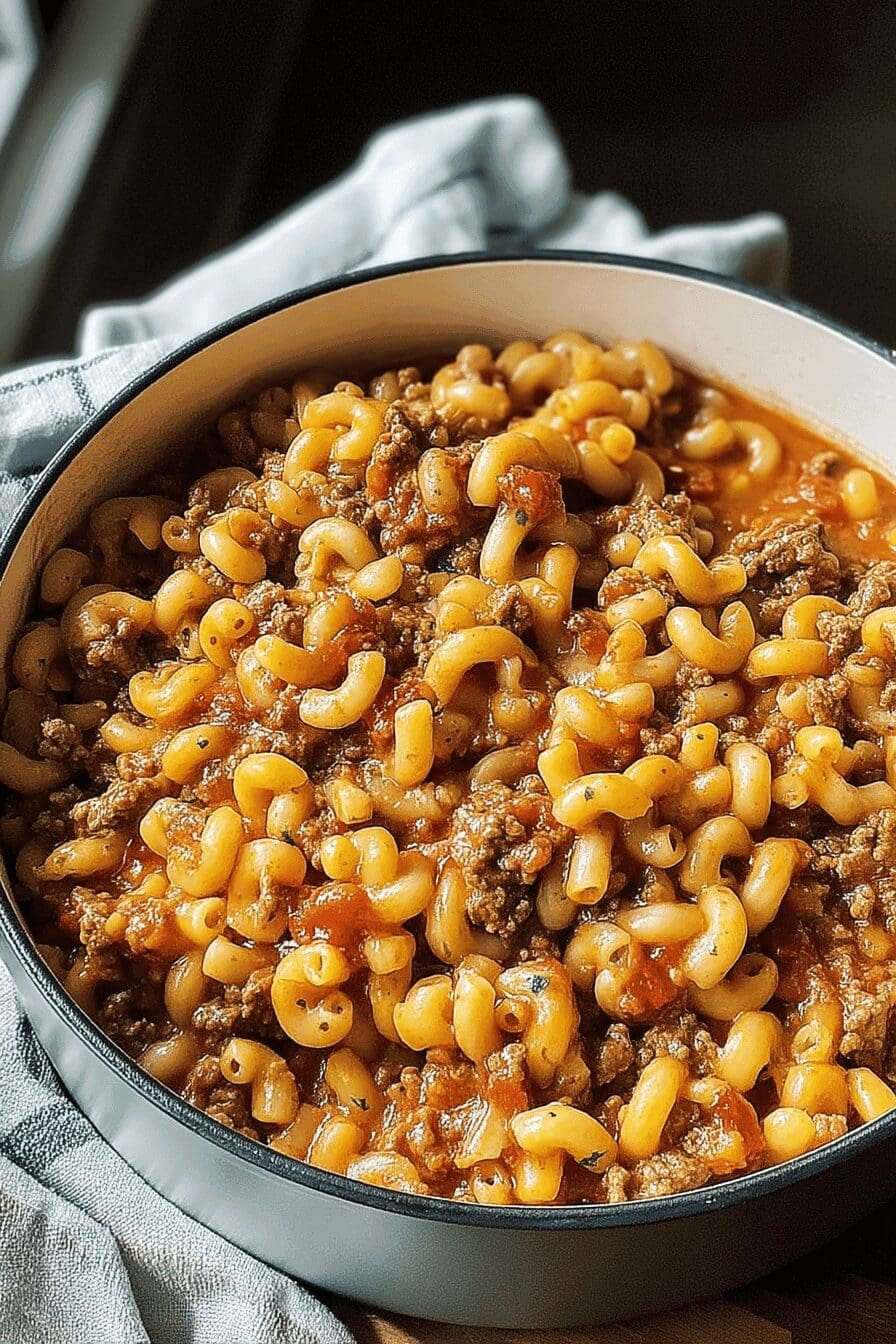 one pot cheeseburger macaroni