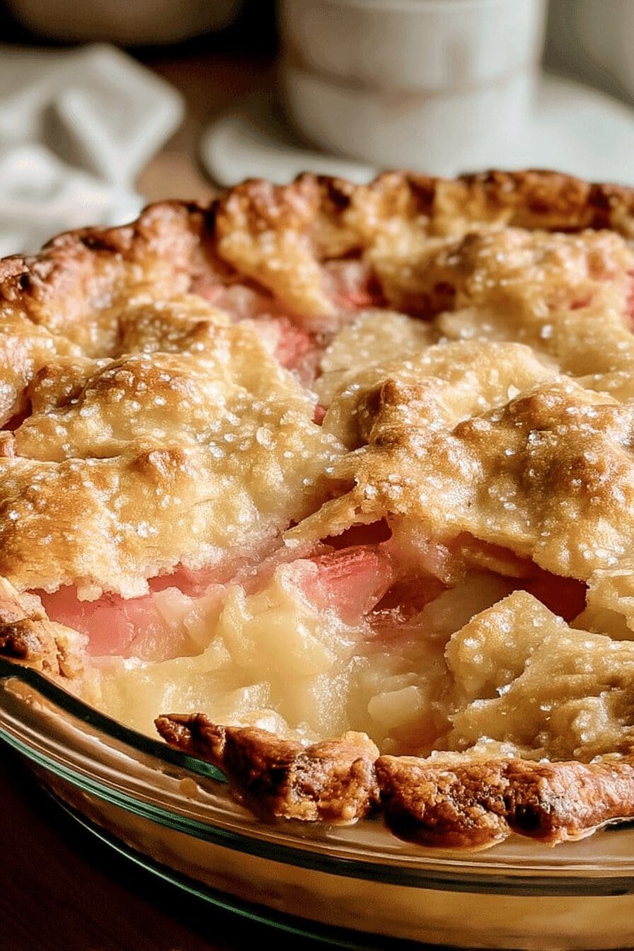 rhubarb sour cream pie