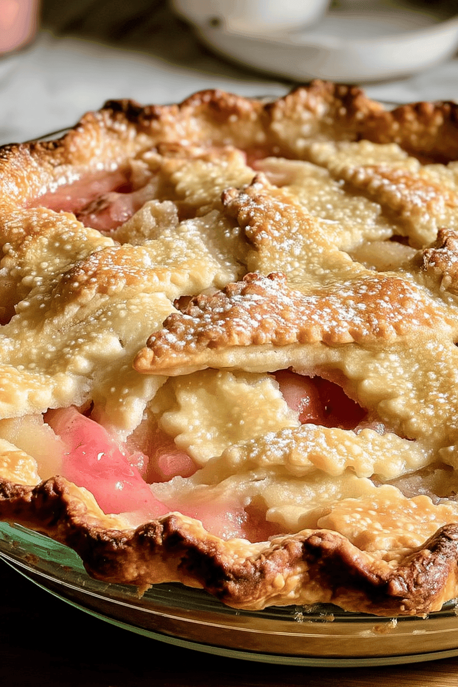 rhubarb sour cream pie
