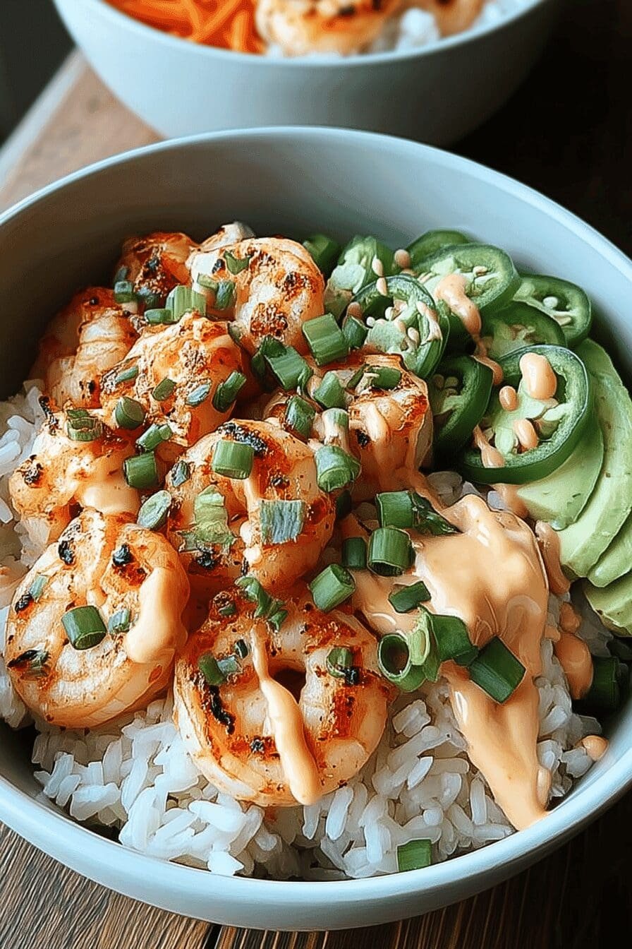 shrimp rice bowls
