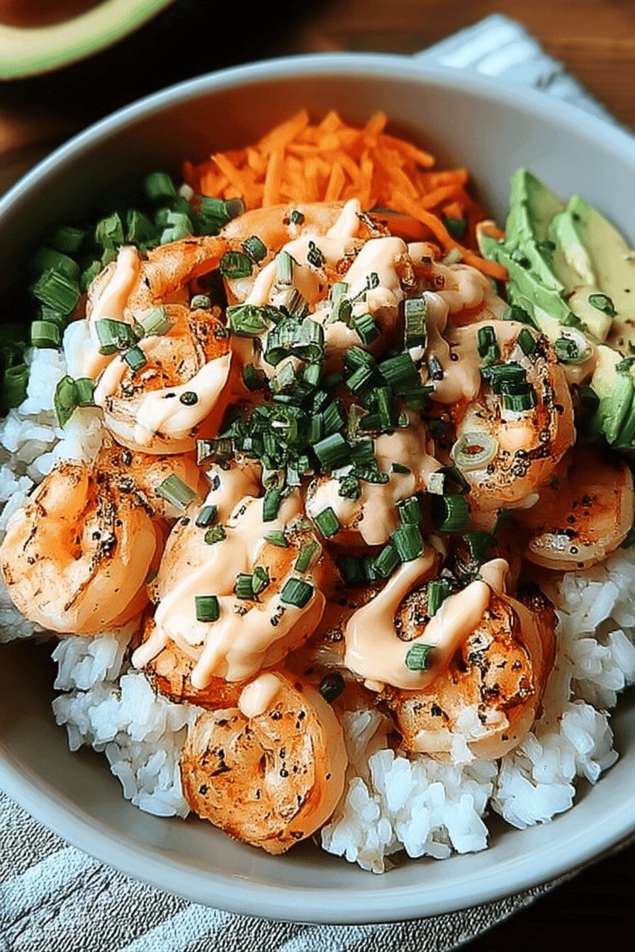 shrimp rice bowls