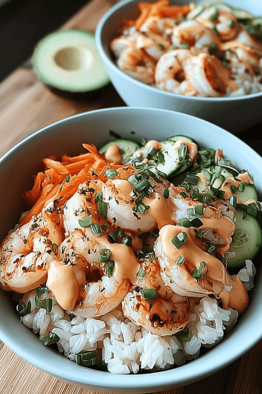 shrimp rice bowls