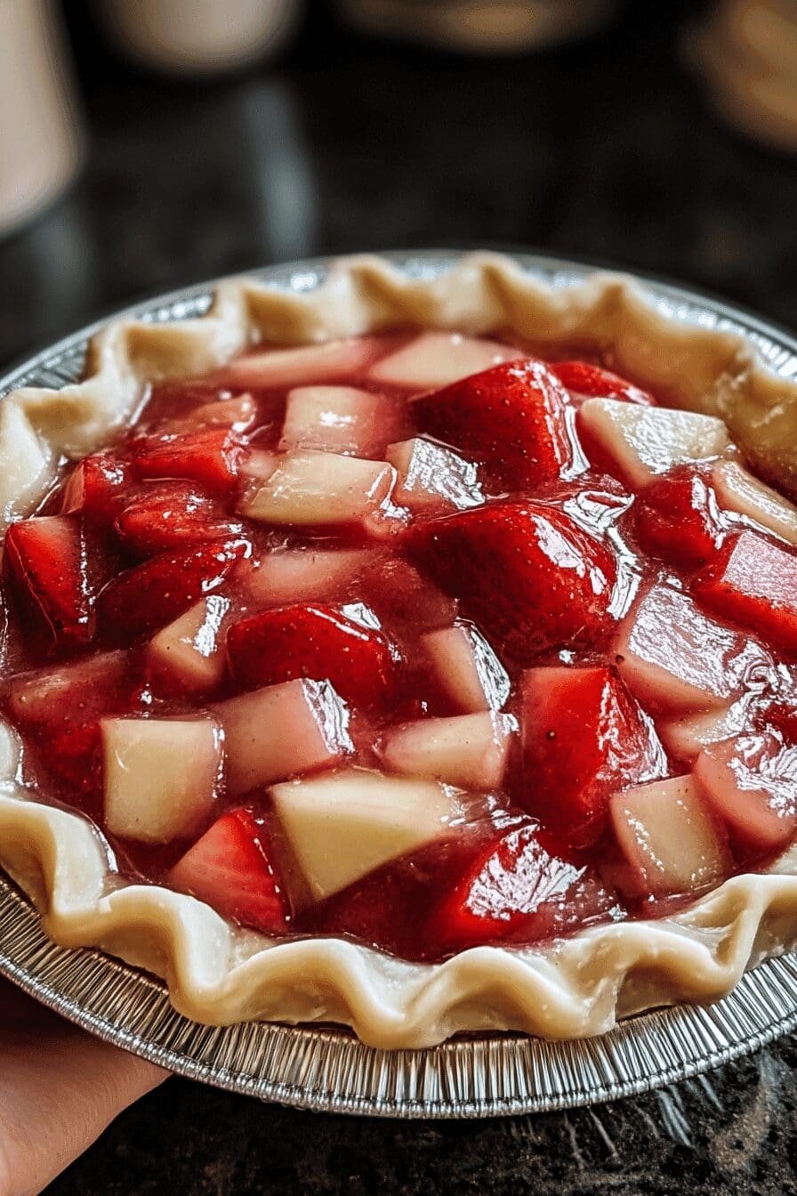 strawberry rhubarb pie filling