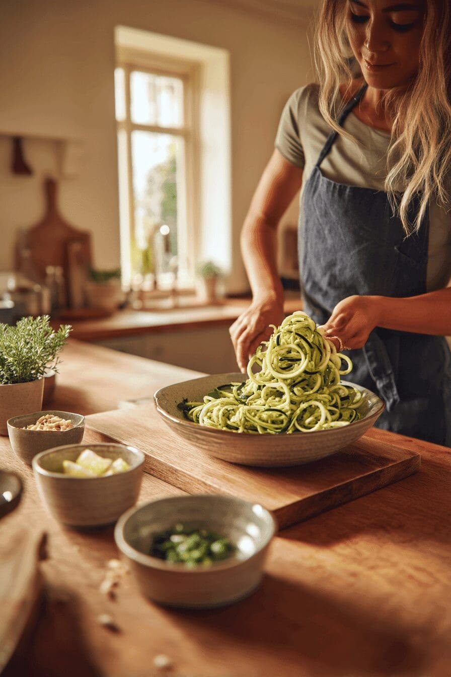 zucchini pesto pasta