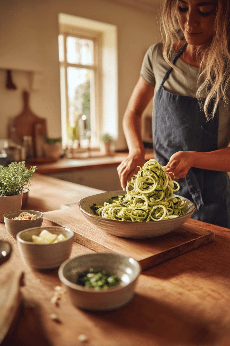 zucchini pesto pasta