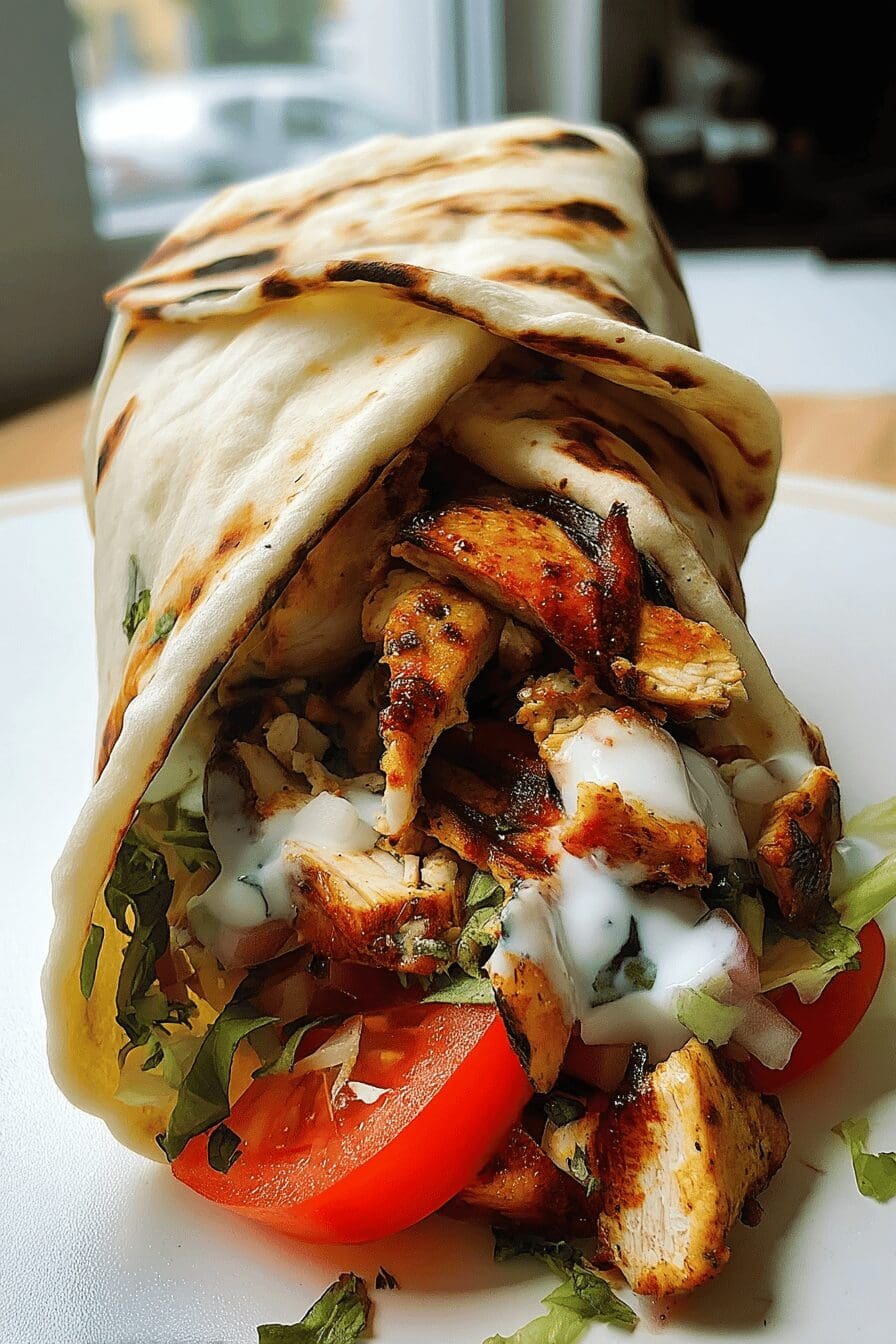 Chicken Shawarma Wrap Sandwich