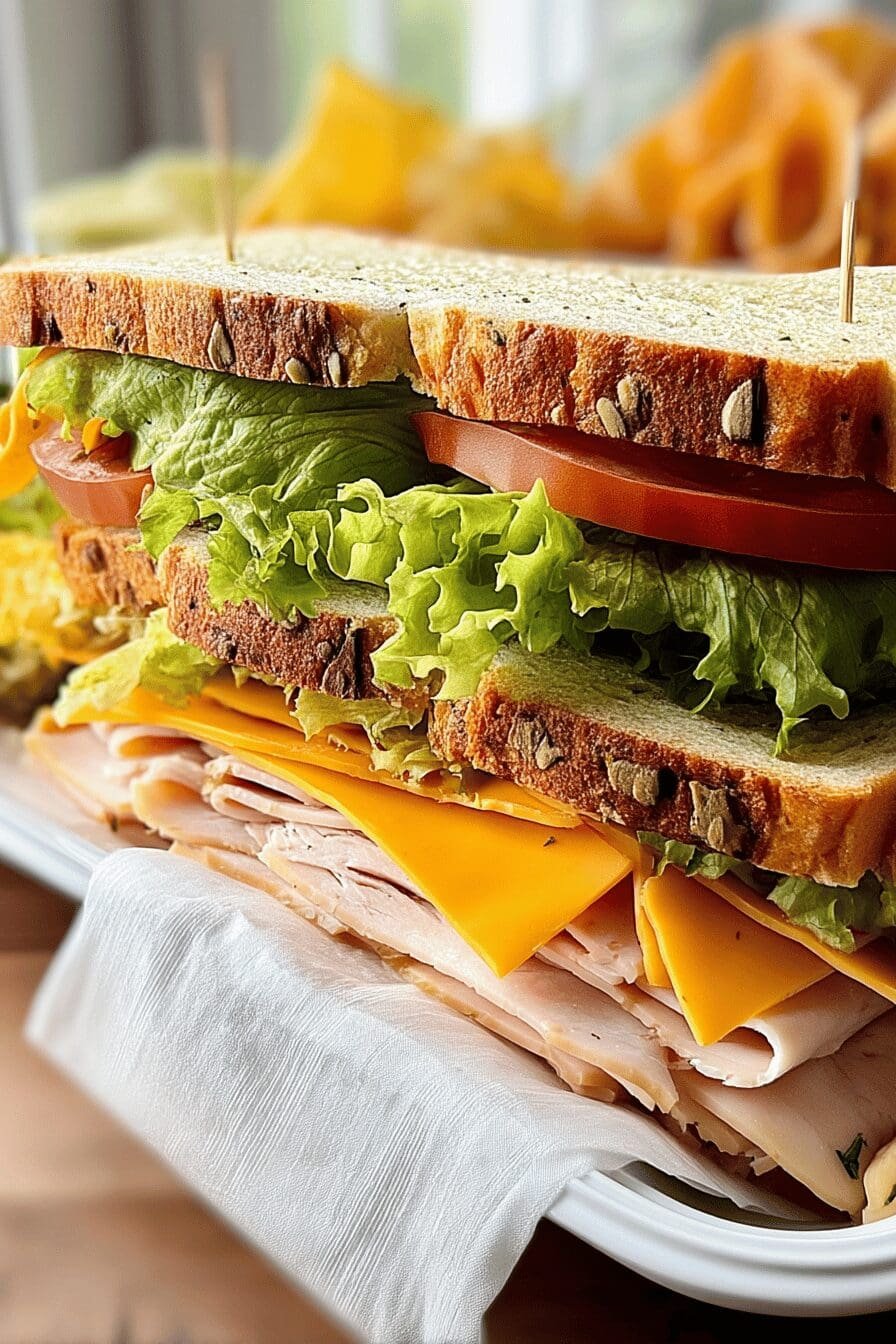 Smoked Turkey And Cheddar Sandwich
