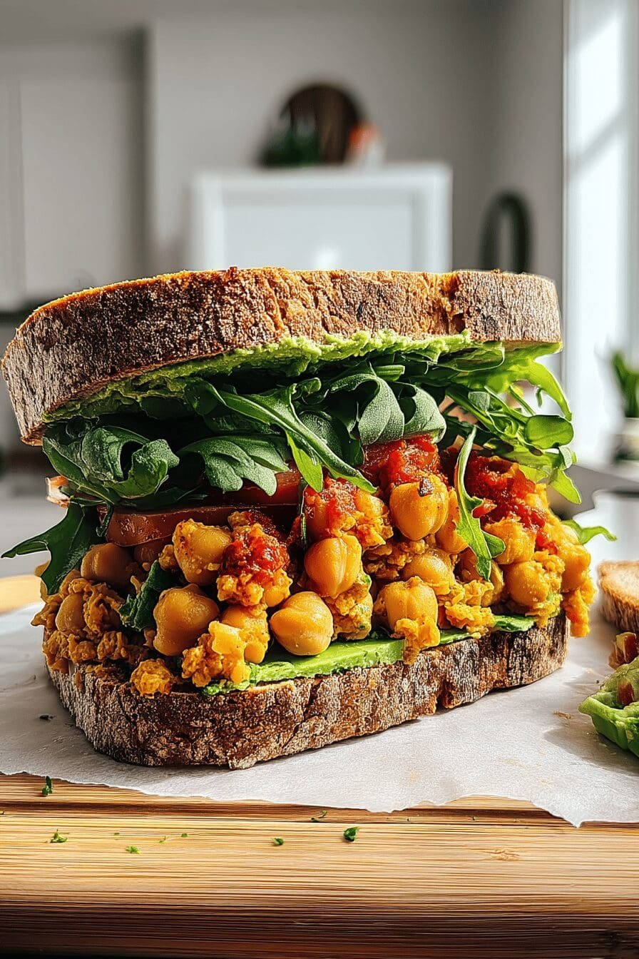 Spicy Chickpea Sandwich