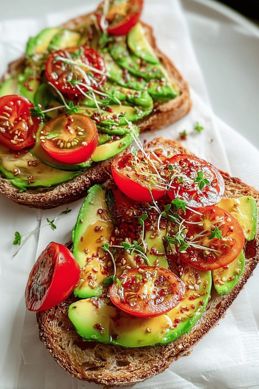 avocado tomato toast