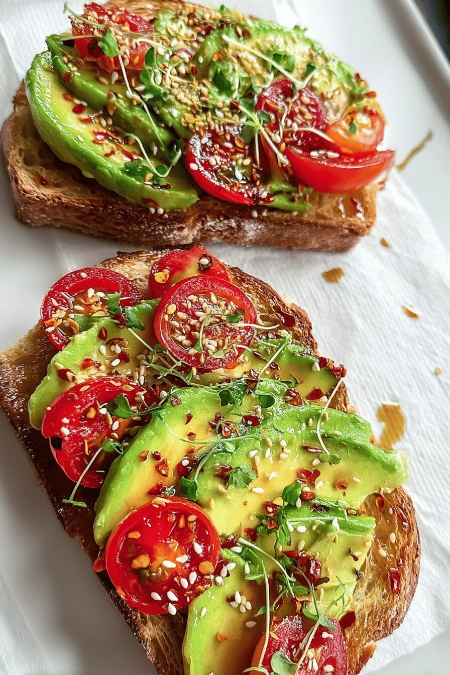 avocado tomato toast