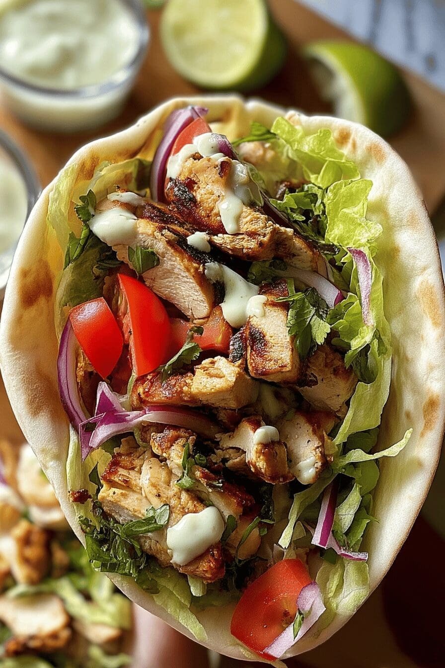 chicken shawarma wrap sandwich