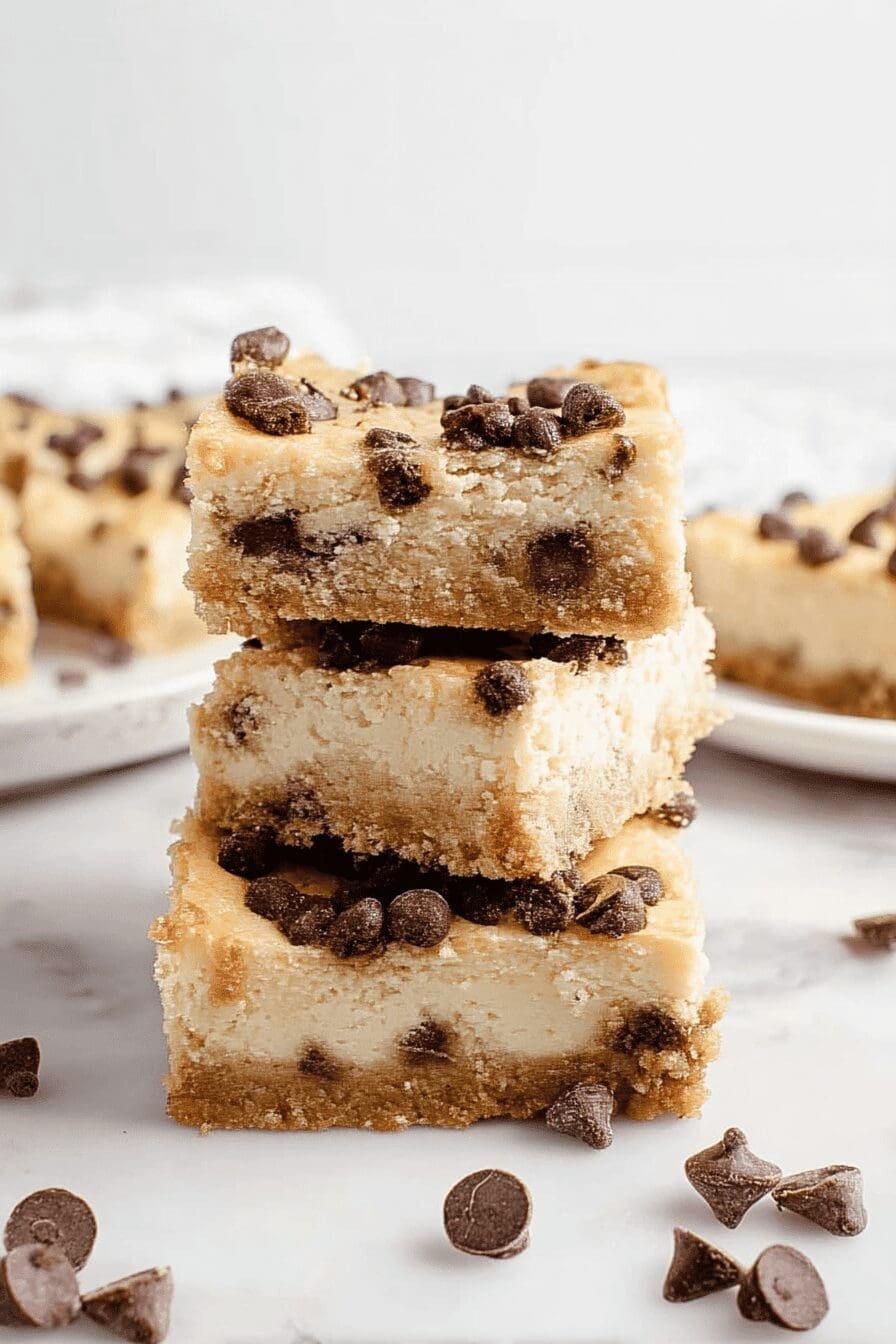 chocolate chip cheesecake bars
