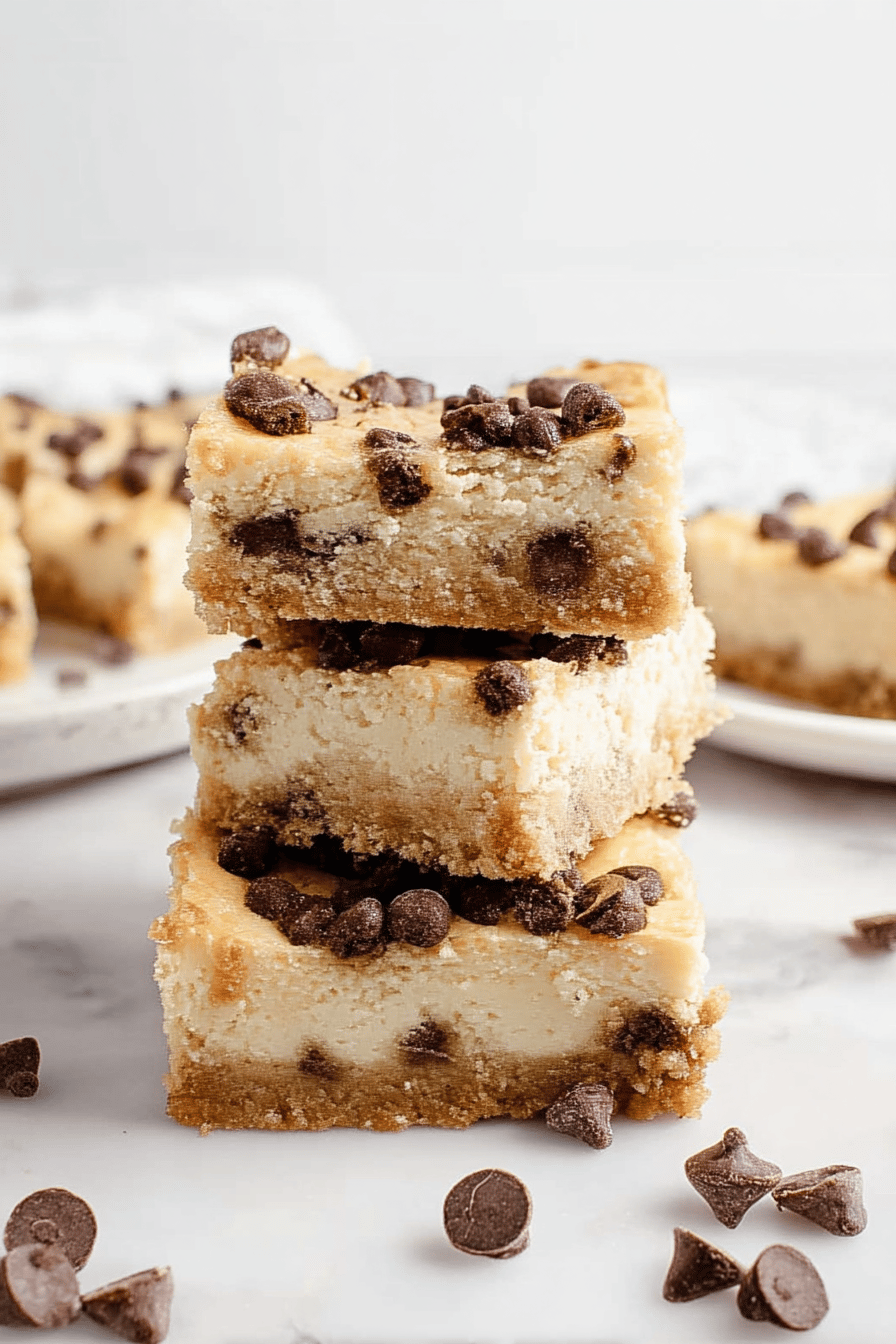 chocolate chip cheesecake bars
