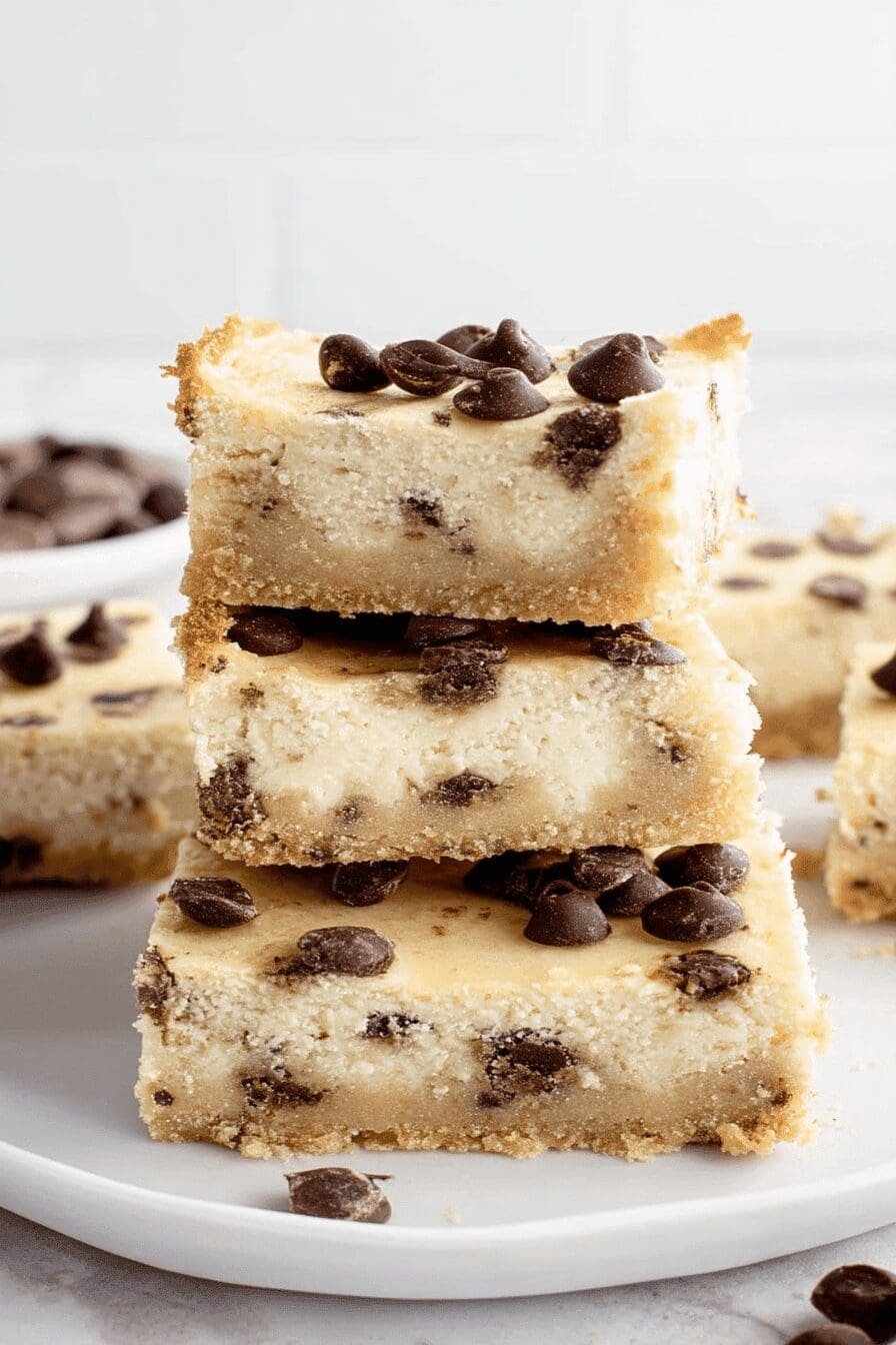 chocolate chip cheesecake bars
