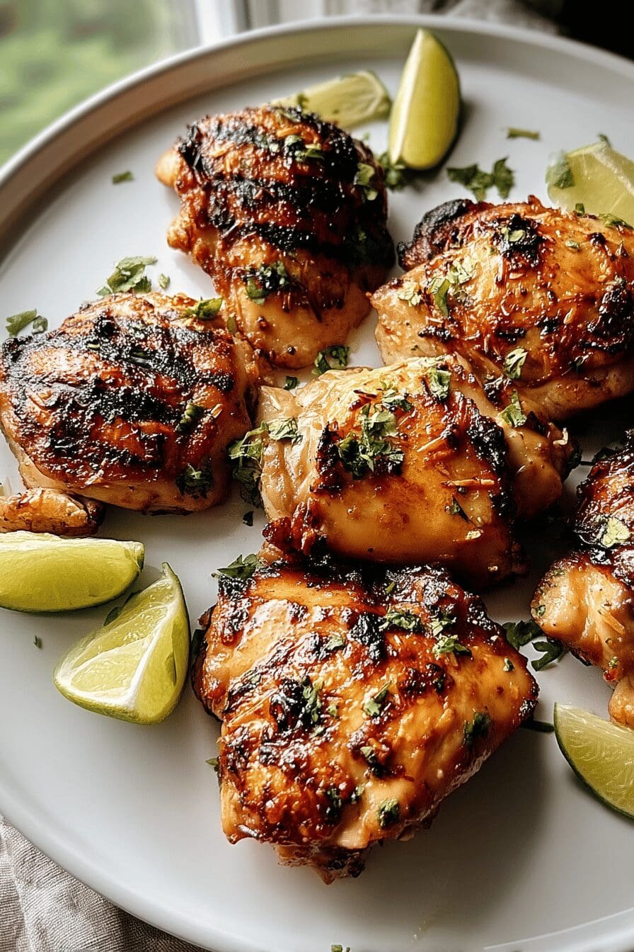 coconut lime grilled chicken thighs