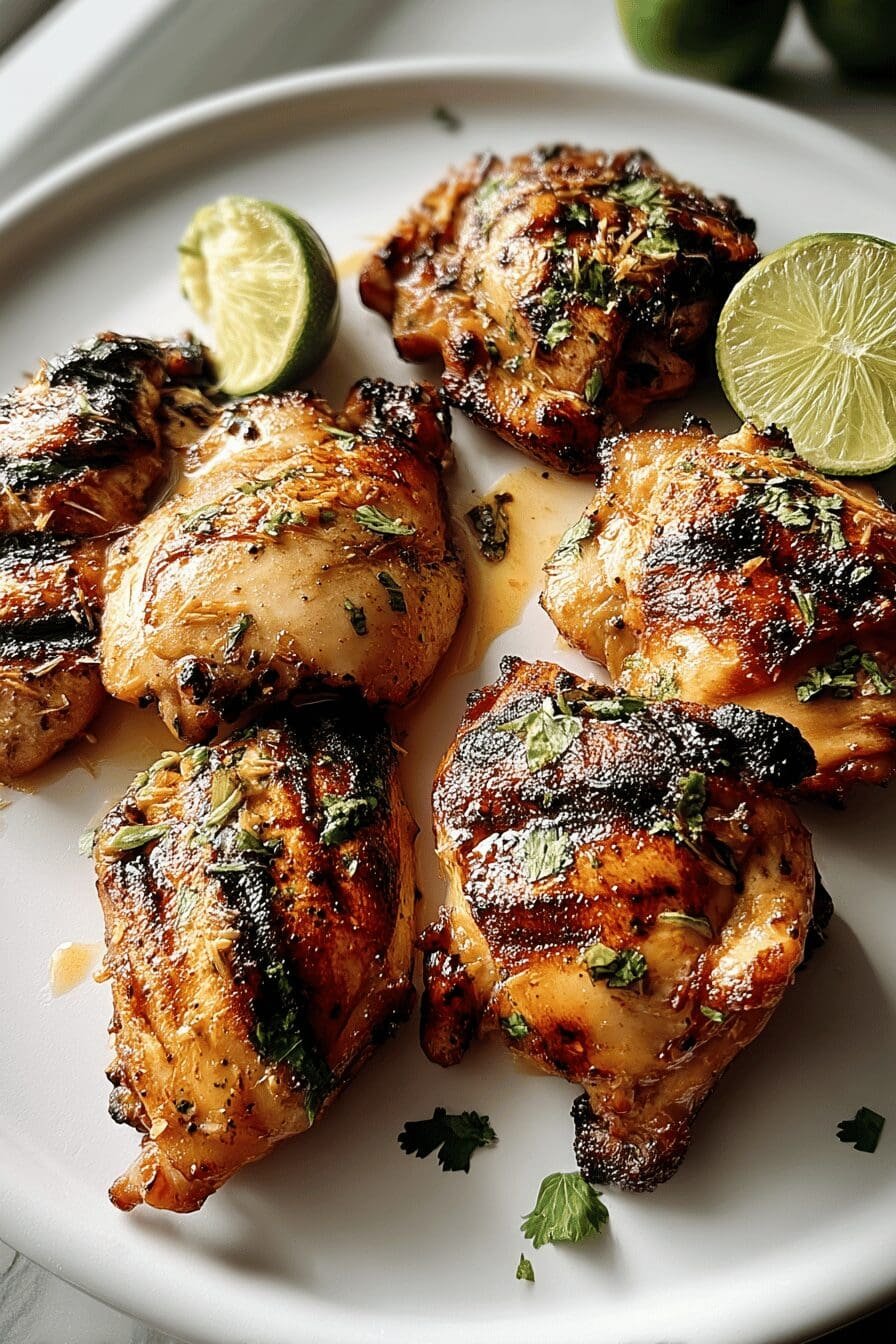 coconut lime grilled chicken thighs