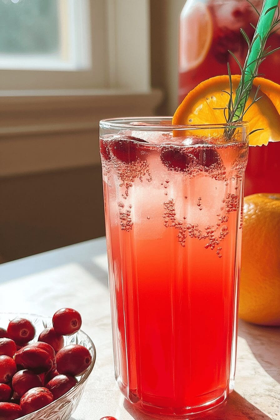 cranberry orange summer drink