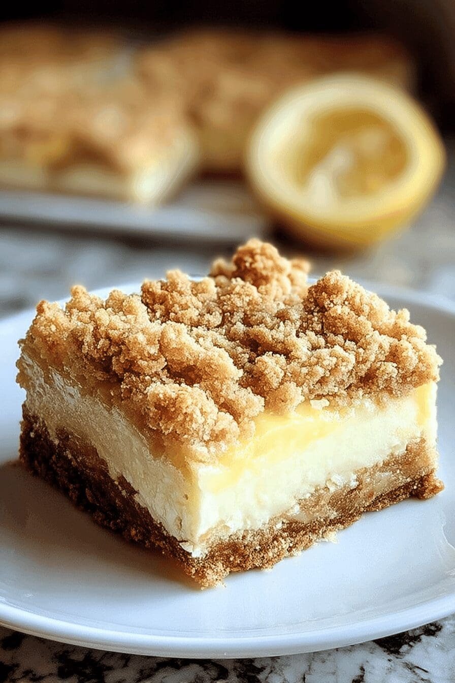 creamy lemon cheesecake crumb bars