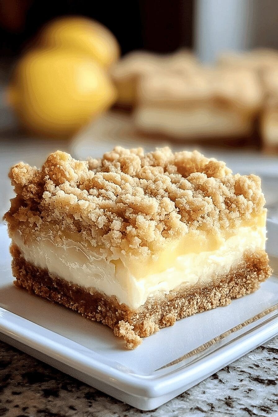 creamy lemon cheesecake crumb bars